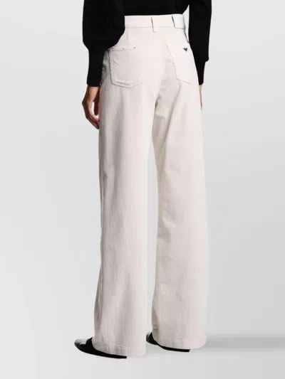 Emporio Armani Mid-rise Wide-leg Denim Jeans With Belt Loops