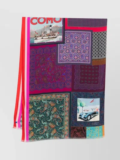 Pierre Louise Mascia Como Lake Silk Printed Scarf