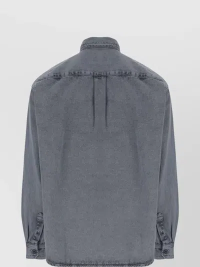 Carhartt Blue Tigan Shirt Shirt Jacket In Gray