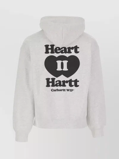 Carhartt Grey Hooded Heart Ii Hartt Zip-up Hoodie In Gray