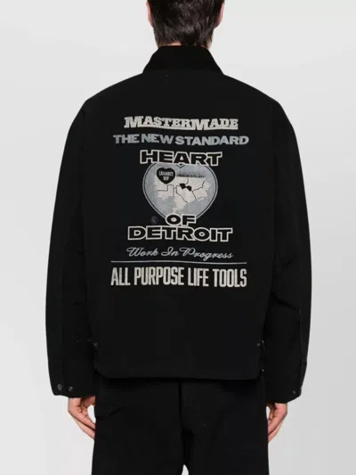 Carhartt Work In Progress Og Arcan Graphic Organic Cotton Canvas Jacket In Black