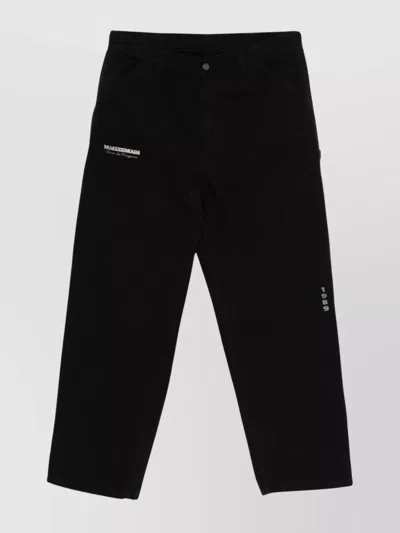 Carhartt Black Canvas Og Single Knee Graphic Trousers In Black