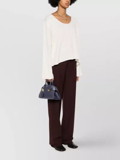 Ferragamo Mini Leather Tote Bag With Adjustable Strap