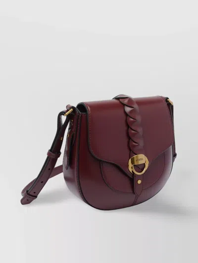 Isabel Marant Crossbody Suede Bag With Adjustable Braided Strap