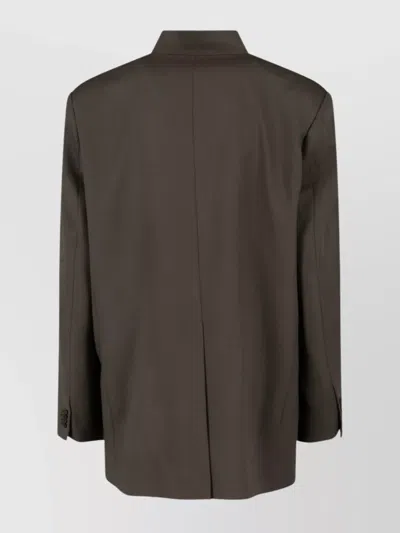 Attico Single-breasted Virgin Wool Blazer