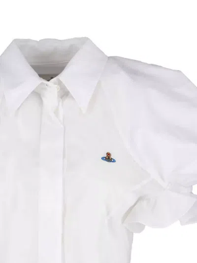 Vivienne Westwood Relaxed Fit Top Puff Sleeves In White