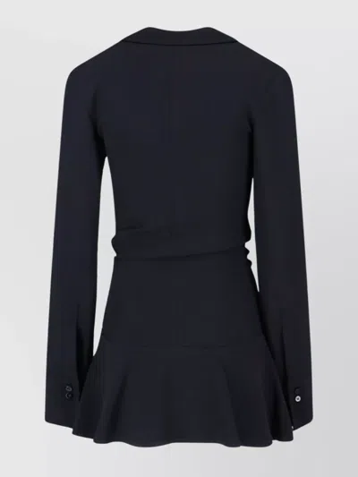 Attico Mini Dress With Deep V-neck In Black