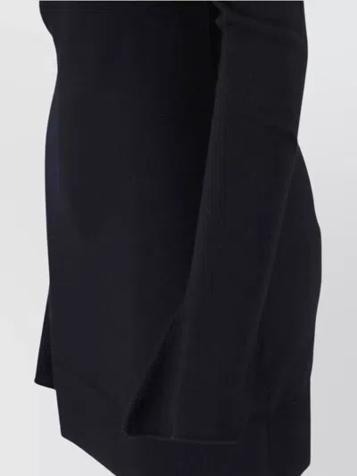 Attico Knee Length Dress Featuring Button Detailing In Black