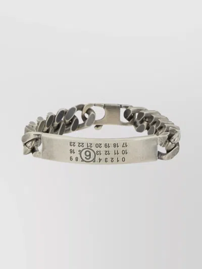 Mm6 Maison Margiela Link Chain Bracelet Engraved Detail