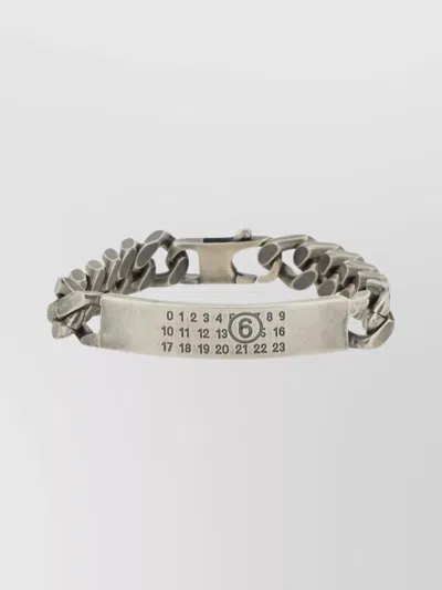 Mm6 Maison Margiela Link Chain Bracelet Engraved Detail