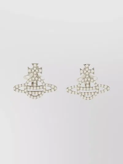 Vivienne Westwood Embellished Stud Earrings Featuring Intricate Detailing