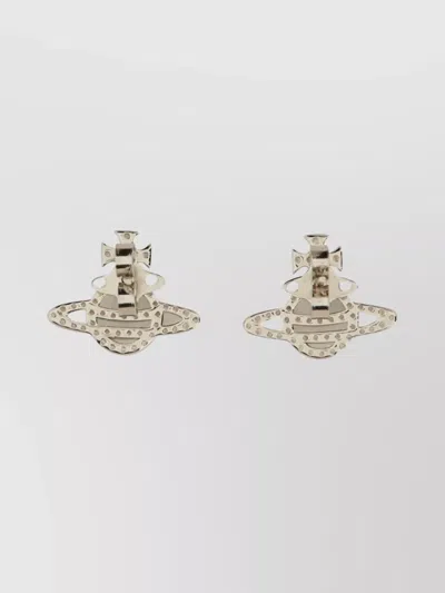 Vivienne Westwood Embellished Stud Earrings Featuring Intricate Detailing
