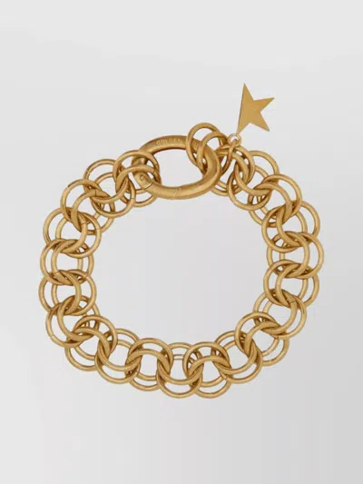 Golden Goose Chain Link Star Charm Bracelet