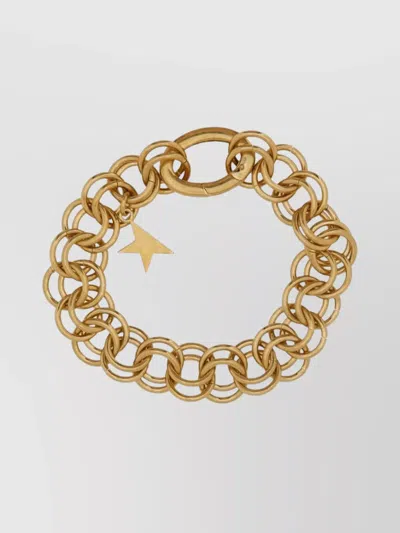 Golden Goose Chain Link Star Charm Bracelet