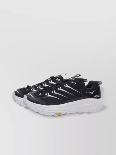 Hoka Black/cosmic Grey Mafate Three2 Sneakers In Black