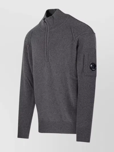 C.p. Company Arm Pocket Cuffs Hem Sweater In Gray
