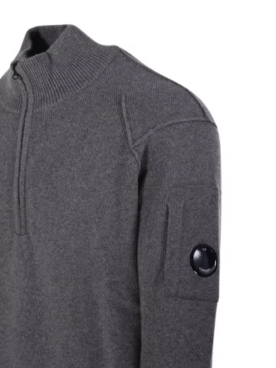 C.p. Company Arm Pocket Cuffs Hem Sweater In Gray