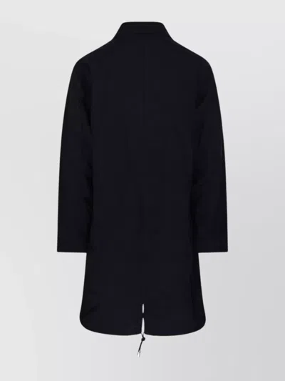 C.p. Company Button-fastening Lens-detail Coat In Black