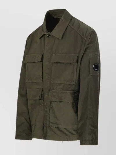 C.p. Company Multi-pocket Drawstring Jacket In Green