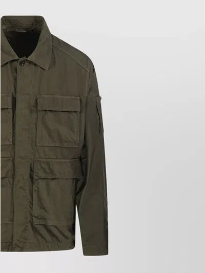 C.p. Company Multi-pocket Drawstring Jacket In Green