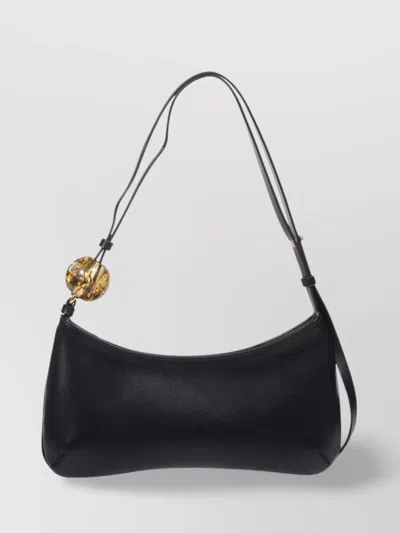 Jacquemus Women Black Top Zip Fastening Adjustable Shoulder Strap Internal Patch Pocket Contrast