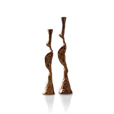 Marleth Gold Handmade Copper Spiral Candle Holders , Set Of Two