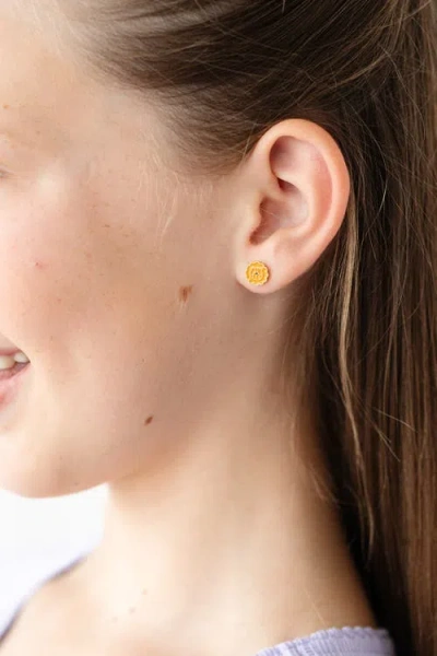 Pip Pop Lion Stud Earrings In Gold