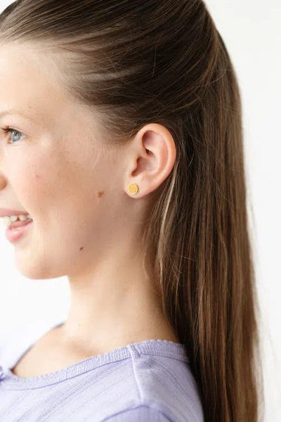 Pip Pop Lion Stud Earrings In Gold