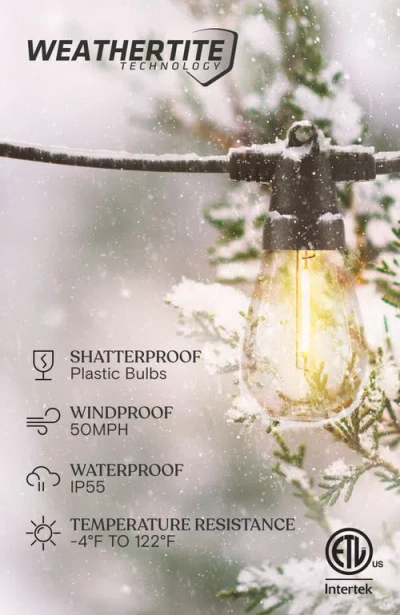Brightech Solar-powered Weatherproof Heavy Duty Outdoor Led String Lights In White