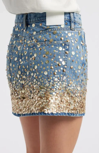 Frame The Champagne Denim Miniskirt