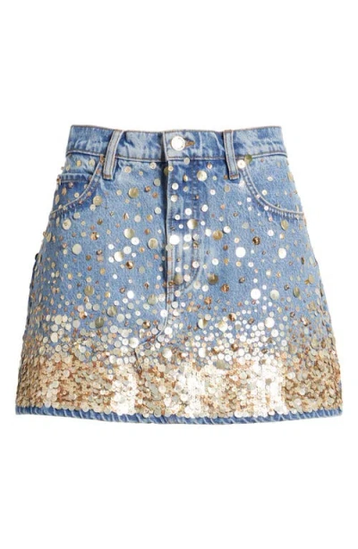 Frame The Champagne Denim Miniskirt