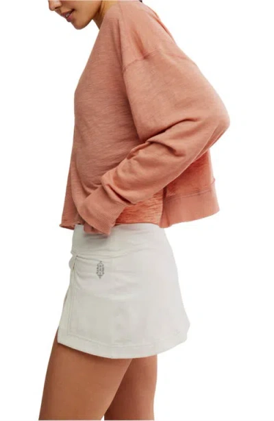 Free People My Time Layer Open Back Crop Top In Petal In Orange