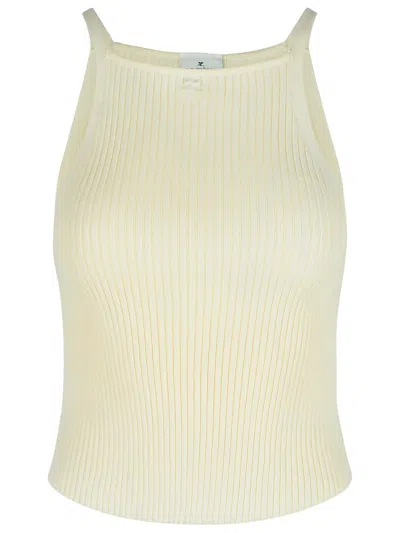 Courrèges Courreges Ivory Viscose Blend Top