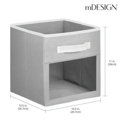 Mdesign Fabric Nursery Storage Cube, Front Window/handle, 8 Pack In Metallic