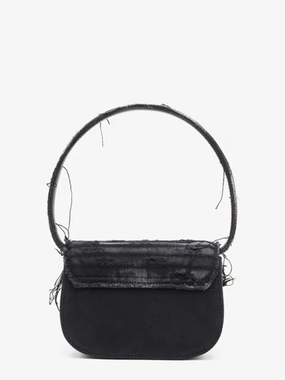 Diesel Women 1dr Denim Shoulder Bag With Used Effect