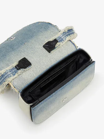 Diesel Women 1dr Denim Shoulder Bag With Used Effect
