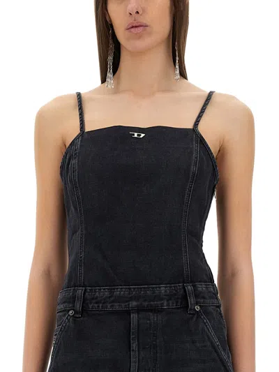 Diesel Women Jumpsuit With Denim Straps