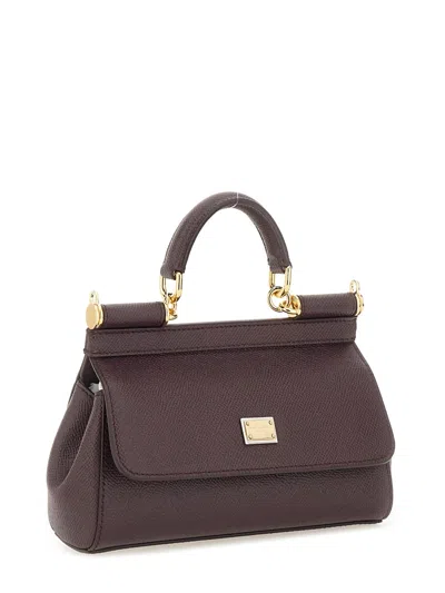 Dolce & Gabbana Sicily Ew Small Leather Tote Bag