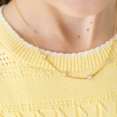 Pip Pop Diamond Repeat Necklace In Gold