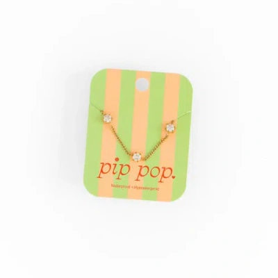 Pip Pop Diamond Repeat Necklace In Gold