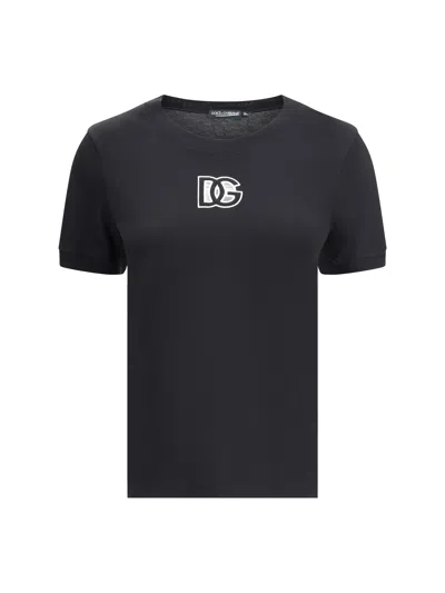 Dolce & Gabbana Recognizable Logo Crew Neck T-shirt In Black