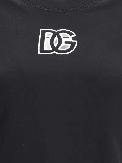 Dolce & Gabbana Recognizable Logo Crew Neck T-shirt In Black