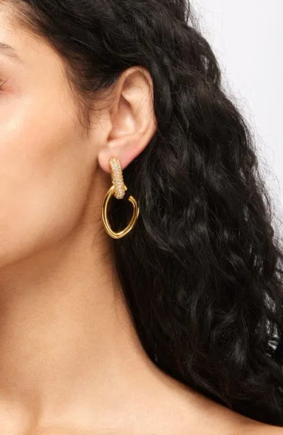 Oscar De La Renta Pavé Crystal Link Drop Earrings