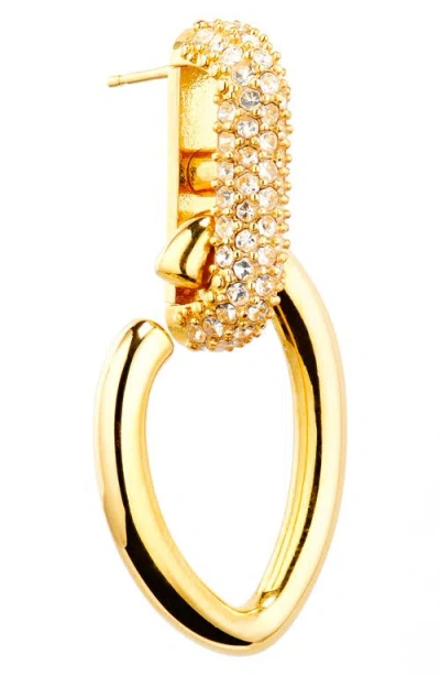 Oscar De La Renta Pavé Crystal Link Drop Earrings