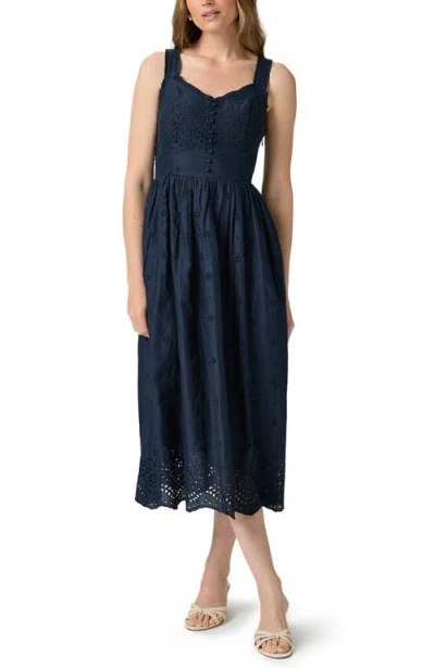 Paige Riesling A-line Dress In Blue