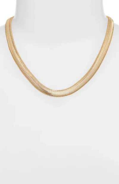 Nordstrom Jumbo Oval Herringbone Chain Necklace In Gold