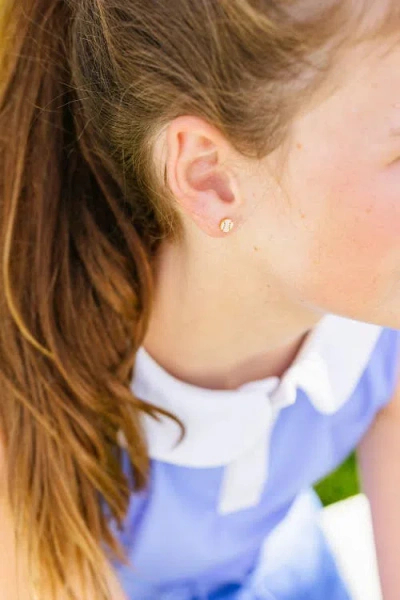 Pip Pop Baseball Stud Earrings In Gold