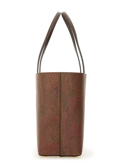 Etro Womens Arnica Cotton-blend Shoulder Bag Brown