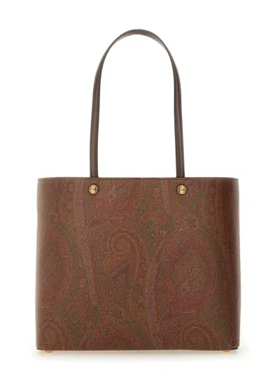 Etro Womens Arnica Cotton-blend Shoulder Bag Brown