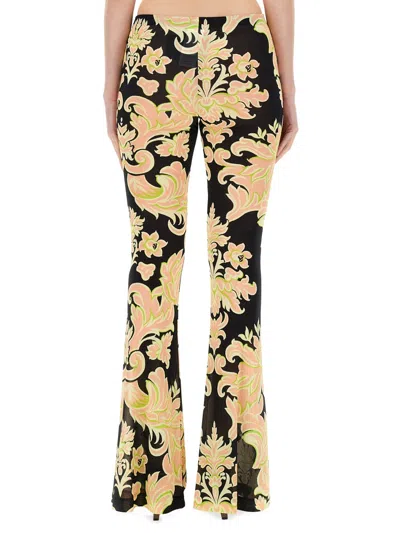 Etro Print Viscose Trousers In Multi